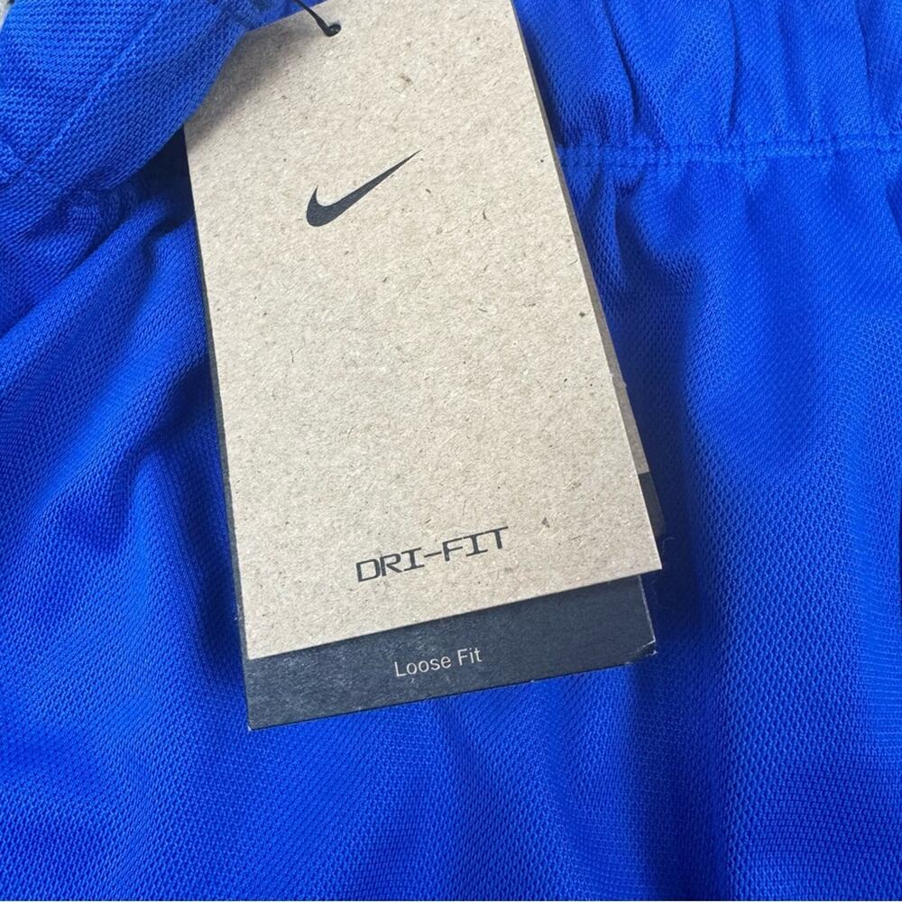 Nike Women's Attack Dri-FIT Fitness Mid-Rise 5" Unlined Shorts Royal Blue Small - Picture 12 of 12